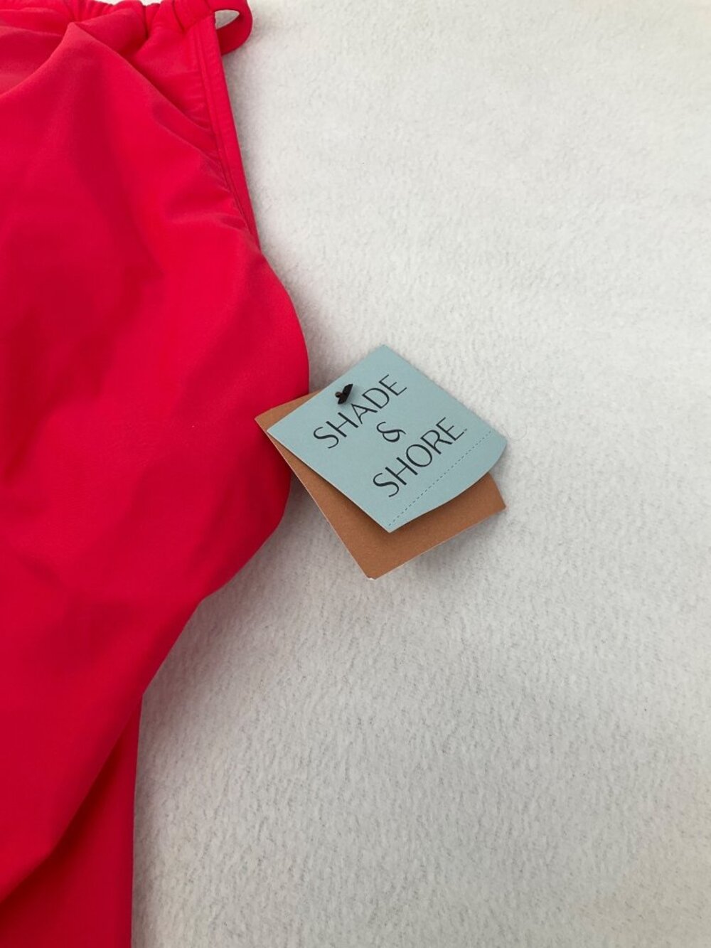 Shade & Shore size Medium 8-10 Red Tankini Top Adjustable Straps Swimwear - Picture 5 of 7